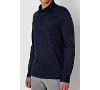 Desoto Regular Fit Longsleeve Poloshirt dunkelblau, Einfarbig