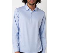 Desoto Regular Fit Longsleeve Poloshirt hellblau, Einfarbig