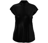 Desoto Slim Fit Jerseybluse schwarz, Einfarbig