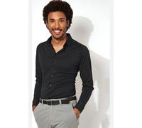 Desoto Slim Fit Jerseyhemd Black With Red, Gepunktet