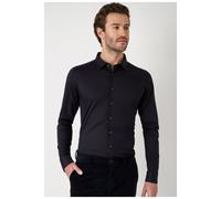 Desoto Slim Fit Jerseyhemd dunkelblau, Gemustert