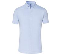 Desoto Slim Fit Jerseyhemd hellblau, Einfarbig