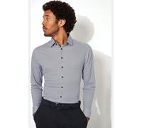 Desoto Slim Fit Jerseyhemd White With Red And Blue, Gepunktet