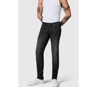 Slim-fit-Jeans PEAK TIME "München", Herren, Gr. 30, Länge 32, grau (dunkelgrau), Denim/Jeans, 87% Baumwolle, 11% Polyester, 2% Elasthan, Abriebeffekte, Destroyed-Effekte, Basic, slim fit lang, Jeans S