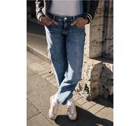 Comfort-fit-Jeans STREET ONE STUDIO, Damen, Gr. 33, Länge 28, light blau authentic washed, Jeans, 79% Baumwolle, 15% Polyester, 4% Elastomultiester, 2% Elasthan, unifarben, knöchelfrei, Jeans, mit des