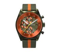 DeTomaso D10 Chrono Olive Orange Herren-Armbanduhr Analog Quarz Armband