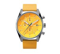 DeTomaso D10 Chrono Silver Yellow Silber Gelb Herren-Armbanduhr Analog Quarz Armband Gelb