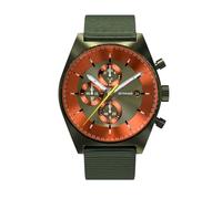 Detomaso Tide Ocean Material® D10 Chrono Olive Orange Olive Orange Armbanduhr Analog Quarz für Herren, Olive, Oliv, Olive