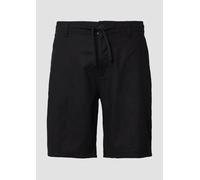 Detroit: Bermuda aus Baumwoll- und Leinenmix im Relaxed Fit 33 schwarz 2164486.9999.33
