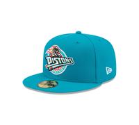 Detroit Pistons New Era Hardwood Classic 59FIFTY Fitted NBA Cap Türkis - 7 1/4