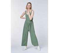 Detto Fatto Ärmelloser Yoga-Jumpsuit aus Viskose-Mix in Rippoptik Dunkel Grün (Laurel Wreath) L (44/46)