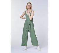 Detto Fatto Ärmelloser Yoga-Jumpsuit aus Viskose-Mix in Rippoptik Dunkel Grün (Laurel Wreath) M (40/42)