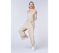 Detto Fatto Ärmelloser Yoga-Jumpsuit aus Viskose-Mix in Rippoptik Hell Grau (Mushroom) M (40/42)