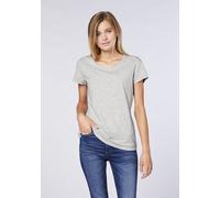 Detto Fatto Cleanes Jersey-Shirt mit Rundhalsausschnitt Hell Grau (Light Grey) 34