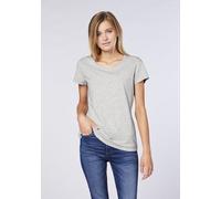 Detto Fatto Cleanes Jersey-Shirt mit Rundhalsausschnitt Hell Grau (Light Grey) 40