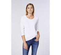 Detto Fatto Cleanes Longsleeve mit Rundhalsausschnitt Weiß (White) 34