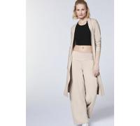 Detto Fatto Fein gerippter Long-Cardigan aus Viskose-Elasthanmix Hell Grau (Mushroom) S (36/38)