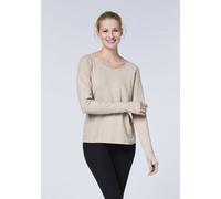 Detto Fatto Fein geripptes Longsleeve aus Viskose-Elasthanmix Hell Grau (Mushroom) M (40/42)