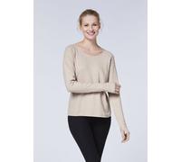 Detto Fatto Fein geripptes Longsleeve aus Viskose-Elasthanmix Hell Grau (Mushroom) XL (48/50)