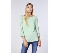 Detto Fatto Langarmshirt mit Boot-Ausschnitt und 3/4-Ärmeln Grün (Silt Green) 34