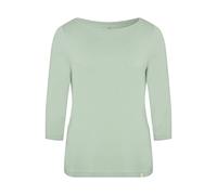 DETTO FATTO Longsleeve mit weitem Ausschnitt und gecroppten Ärmeln