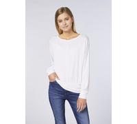 Detto Fatto Loose-Fit Langarmshirt mit dezent gerafften Bündchen Weiß (White) 42