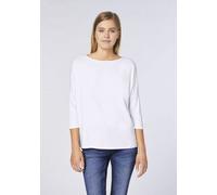 Detto Fatto Loose-Fit Langarmshirt mit gecroppten Fledermausärmeln Weiß (White) 42