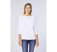 Detto Fatto Loose-Fit Langarmshirt mit gecroppten Fledermausärmeln Weiß (White) 44