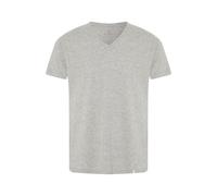 Detto Fatto Basic-Shirt mit V-Neck Hell Grau (Light Grey) 56