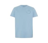 Detto Fatto Unisex-Baumwollshirt mit Print-Botschaft Medium Blau (Faded Denim) XL