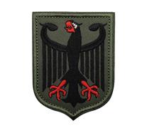 DEU Deutschland Adler Patches Klett Lustiger Klett Patch Militär Stickerei Taktisch Aufnäher, Stickerei Aufnäher für Taktische Kleidung Rucksack Jacken Hundegeschirr Militär 1 Stück