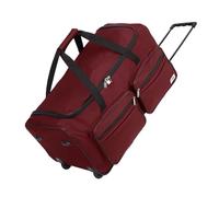 DEUBA Reisetasche | mit Trolleyfunktion | Rollen mit Kugellager | Teleskopgriff | abschließbar -【Farb-und Größenauswahl】 Sporttasche Reisetrolley Gepäcktasche, Rot, 85L = 70 x 36 x 34 cm (LxBxH)