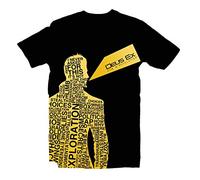 Deus Ex - Words Herren T-Shirt - Schwarz - Größe X-Large