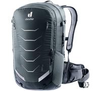 Deuter Flyt 20 graphite-black - Fahrradrucksack 20 Liter, integrierter Rückenprotektor, ohne PFAS hergestellt, belüftetes Airstripes-Rückensystem, zahlreiche Fächer, Helmhalterung, reflektierende Elem