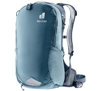 Deuter Race Air 10 atlantic-ink - Fahrradrucksack 10 Liter, PFAS-frei und aus recyceltem Material, Aircomfort-Rückennetz für optimale Belüftung, Helmhalterung, integrierte Regenhülle, ergonomische Pas