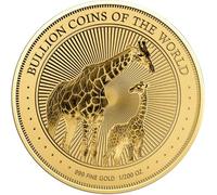 DEUTSCHER MÜNZEXPRESS Giraffe | Bullion Coins of the World | Sammlermünze | Mehrwertsteuerfrei | Hohe Prägequalität | in Etui | Mit Echtheitszertifikat