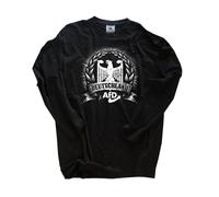 Deutschland AFD Adler Alternative für Langarm-Shirt Klassisch Rundhals Schwarz M