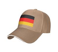 Deutschland Flagge Casual Sandwich Baseball Cap Verstellbar Waschbar Klassisch Gebogene Krempe Baseball Cap für Männer und Frauen, Natürlich, EinheitsgröÃŸe