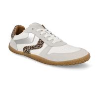 Develab Barfuß Damensneaker - Low Cut Sneaker Laces White Combi Fantasy, weiß-grau 36