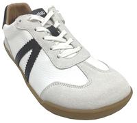 Develab Sportlich schicke Leder Sneaker Barfußschuhe für kräftige Füße 43042 (122 White Nappa, EU Schuhgrößensystem, Erwachsene, Numerisch, Breit, 40)