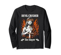 Devil Crusher Sin Slayer Jesus Spirituelle Kriegsführung Christ Langarmshirt