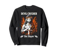 Devil Crusher Sin Slayer Jesus Spirituelle Kriegsführung Christ Sweatshirt
