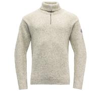 Devold - Nansen Sweater Zip Neck - Merinopullover, Gr. M, beige/grau (GreyMelange)