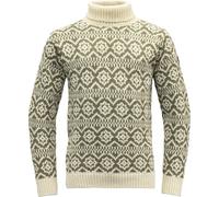 Devold Hoddevik Wool High Neck offwhite/olive (388B) L