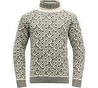 Devold Of Norway Svalbard Wool High Neck Pullover M Offwhite / Anth.