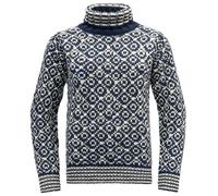 Wollpullover Devold Svalbard Wool High Neck (Night/Offwhite) L