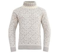 Devold Svalbard Wool High Neck, Offwhite - Grey / XS, Pullover