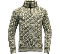 Devold Svalbard Sweater Zip-Neck olive/offwhite - Größe XS