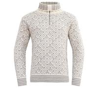 Devold - Svalbard Sweater Zip-Neck - Wollpullover, Gr. S, grau (Off-White/Grey)