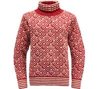 DEVOLD SVALBARD WOOL HIGH NECK Herren | HINDBERRY/OFFWHITE | S